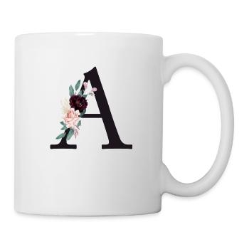 Customizable Monogram A Floral - Mug - white - Right