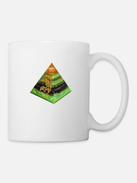 Wolf Energy Pyramid - Mug - white