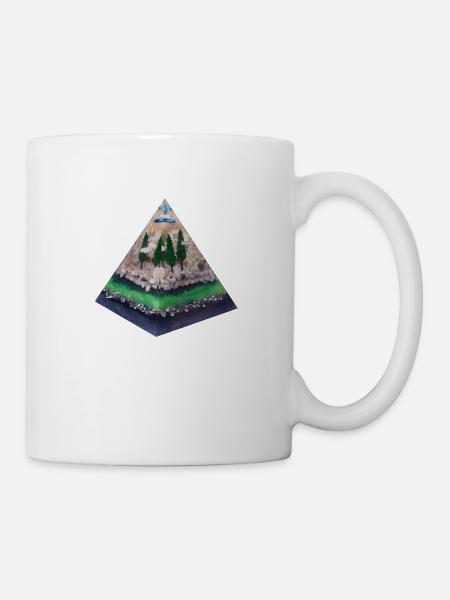 Cercle arborescent de la connexion intergalactique - Mug blanc - blanc