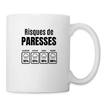 risques de paresses - Mug blanc - blanc - Droite