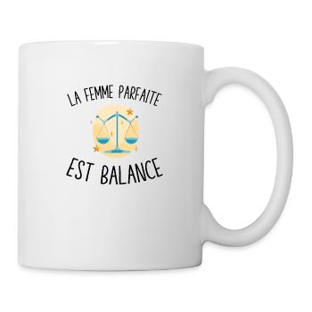 La femme parfaite est Balance - Mug blanc - blanc - Droite