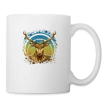Cerf - Mug blanc - blanc - Droite