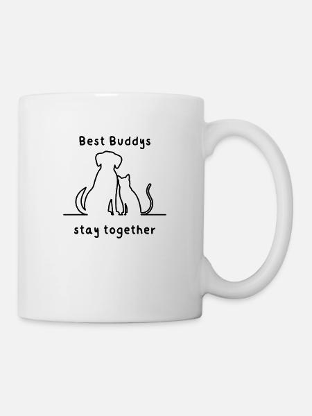 Best Buddys stay together - Tasse - Weiß