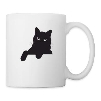 Drôle de chat noir - Mug blanc - blanc - Droite