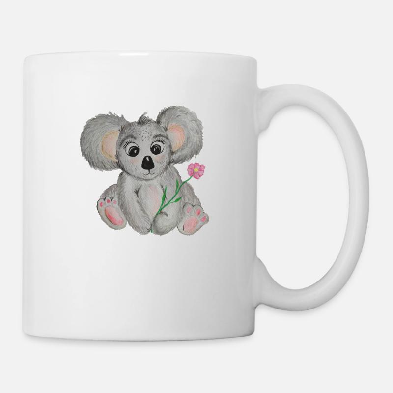 Koala à fleur - Mug blanc - blanc