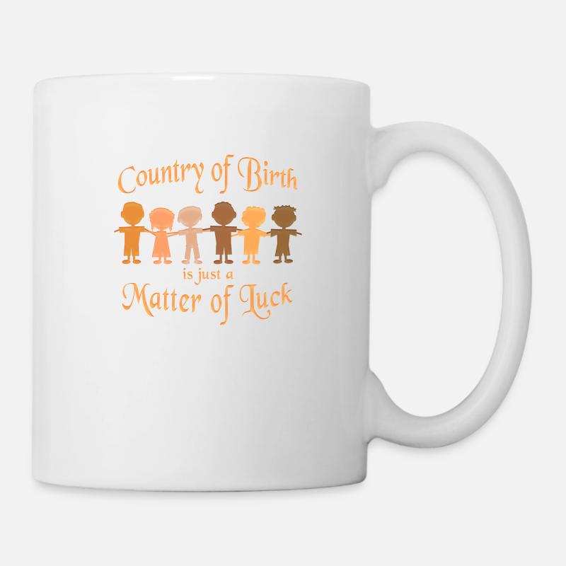 Pays de naissance - Question de chance - Mug blanc - blanc