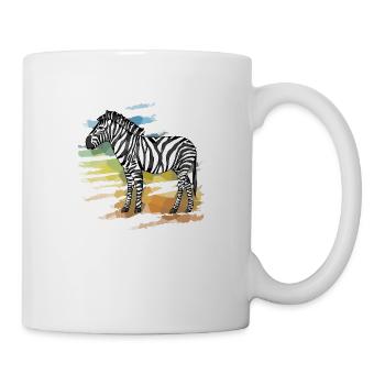 Zebra - Tasse - Weiß - Rechts
