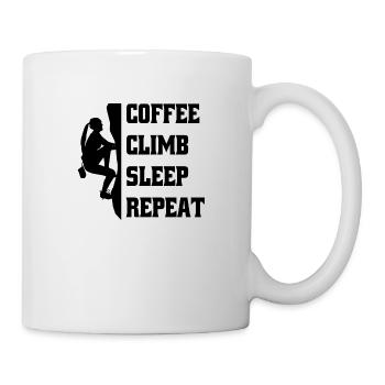 Climbing Mountains Coffee Mountain Bouldering Mountaineering - Mug - white - Right