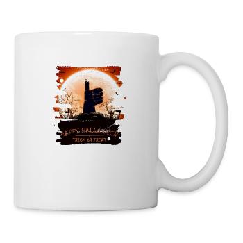 Halloween gruselige Hexe Horror Geist Monster - Tasse - Weiß - Rechts