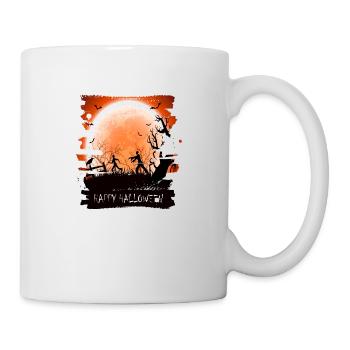 Halloween gruselige Hexe Horror Geist Monster - Tasse - Weiß - Rechts