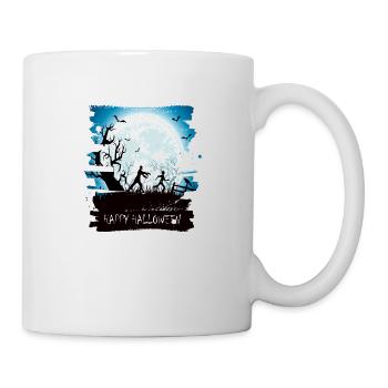Halloween gruselige Hexe Horror Geist Monster - Tasse - Weiß - Rechts