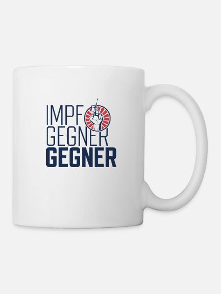 Impfgegnergegner - Tasse - Weiß