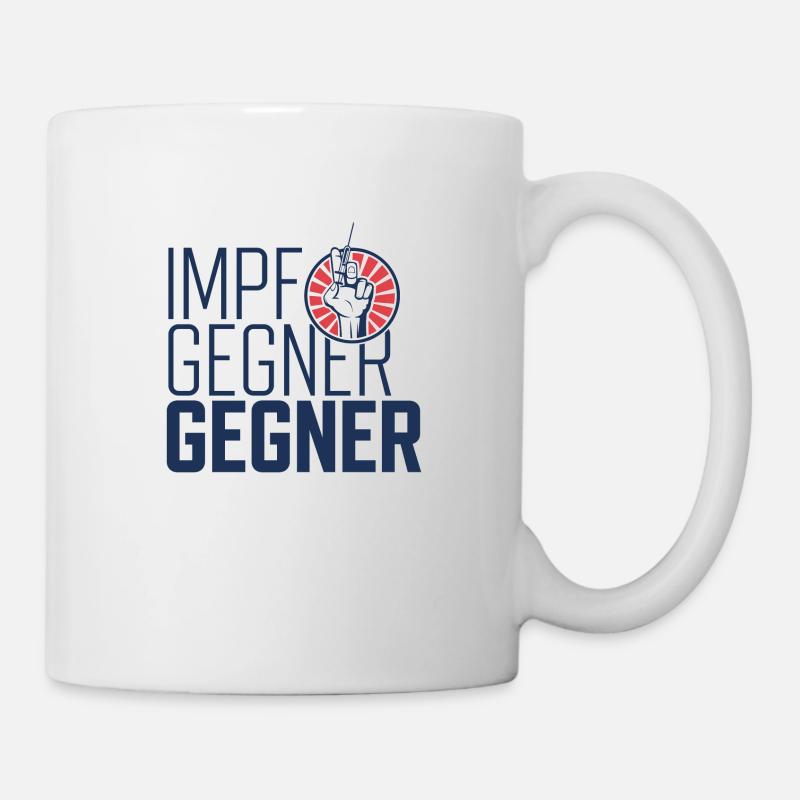 Impfgegnergegner - Tasse - Weiß