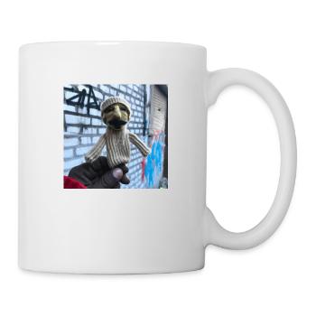 puppet knitted out of wool - Tasse - Weiß - Rechts