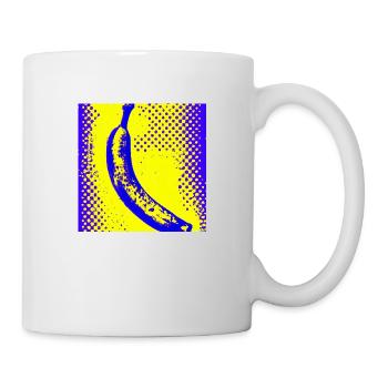 banane jaune (à droite) - Mug blanc - blanc - Droite