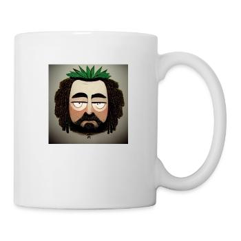 Rastafarian style cartoon AI painting - Tasse - Weiß - Rechts