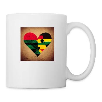 She is in love with a Rastaman AI painting - Tasse - Weiß - Rechts