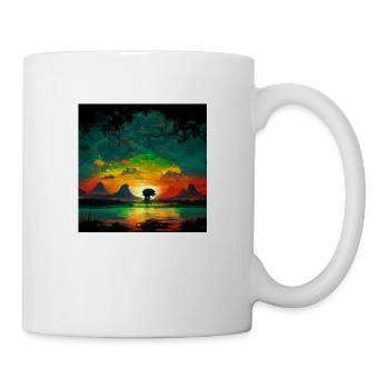 Rastafari dreams AI painting - Tasse - Weiß - Rechts