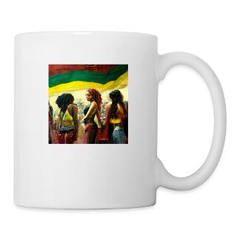women at a reggae conert - Tasse - Weiß - Rechts