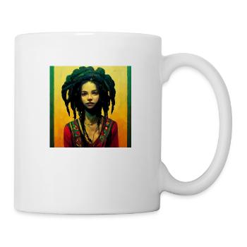 she is in love with a rastaman - Tasse - Weiß - Rechts