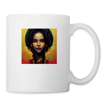 she is in love with a rastaman - Tasse - Weiß - Rechts
