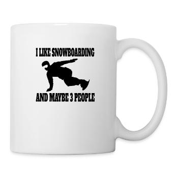 Snowboard Dicton Snowboarder Sports d’hiver - Mug blanc - blanc - Droite