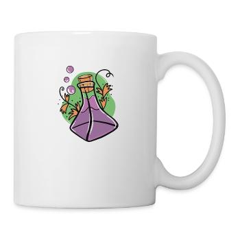 Un verre de poison violet avec des feuilles d’automne - Mug blanc - blanc - Droite