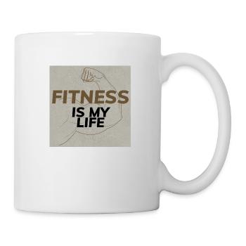Fitness is my life - Tasse - Weiß - Rechts