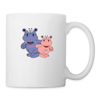 hippo hippo family friends family gift idea - Mug - white - Right