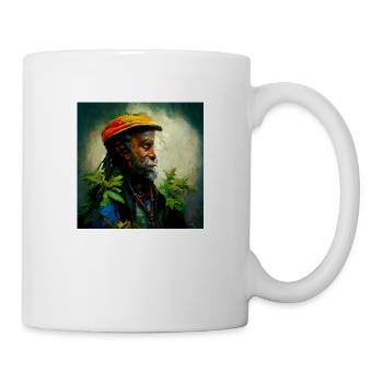 Rastafaria Smoke Weed Painting - Mug - white - Right