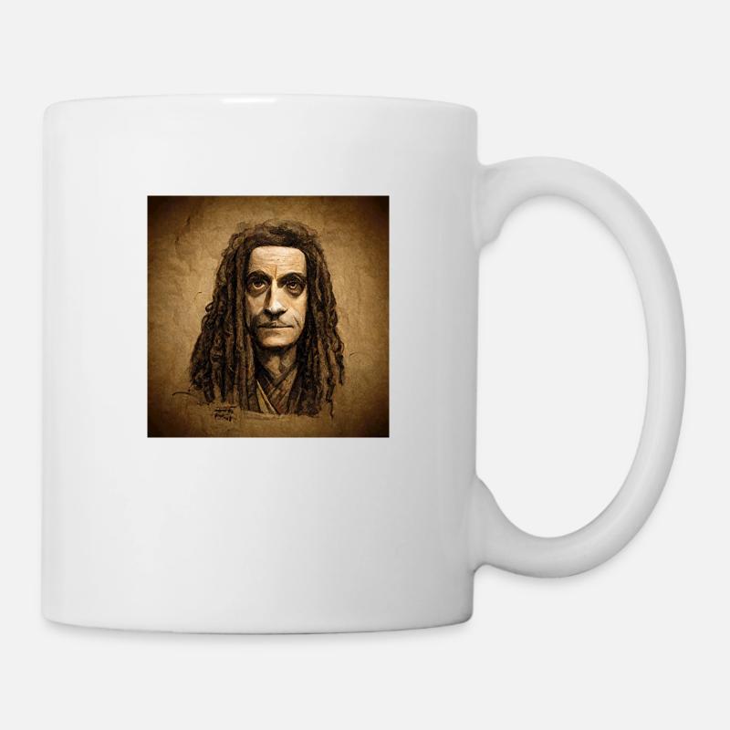 Rastaman Da Vinci -Stil - Tasse - Weiß