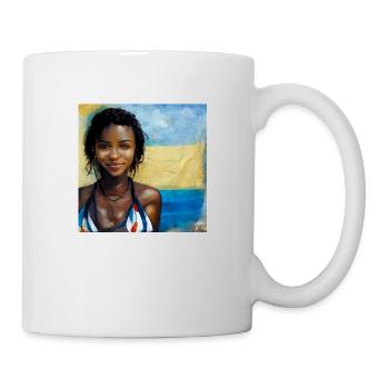 Beautiful Haitian Women in Bikini Painting - Mug - white - Right