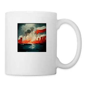 Pas de peinture triste de guerre - Mug blanc - blanc - Droite