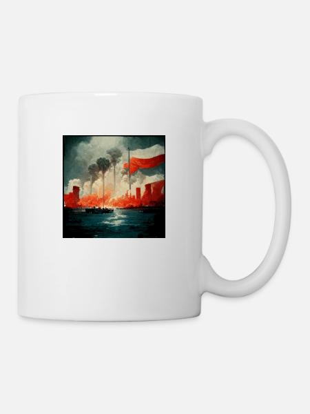Kein Krieg Trauriges Gemälde - Tasse - Weiß