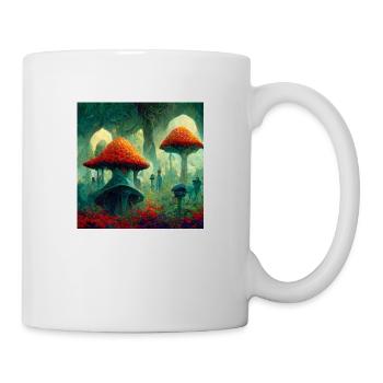 Peinture aux champignons magiques - Mug blanc - blanc - Droite