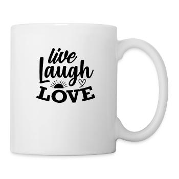 Live laugh love - citation positive - Mug blanc - blanc - Droite