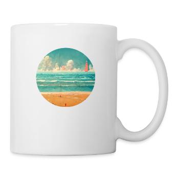 Phare de Family Beach - Mug blanc - blanc - Droite