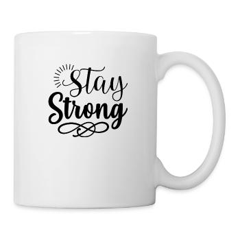 Stay strong - citation positive - Mug blanc - blanc - Droite