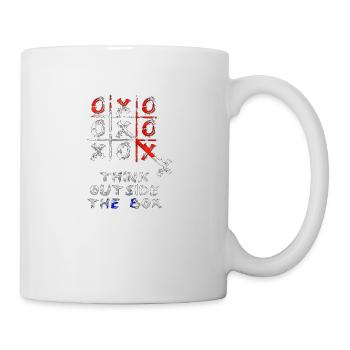 Think outside the box positive thoughts happy - Mug - white - Right
