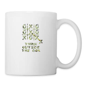 Think outside the box positive thoughts happy - Mug - white - Right