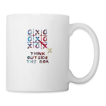 Think outside the box positive thoughts happy - Mug - white - Right
