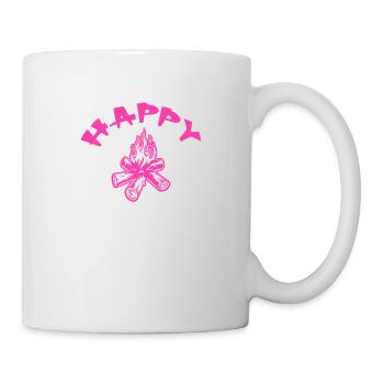 campeur heureux - Mug blanc - blanc - Droite