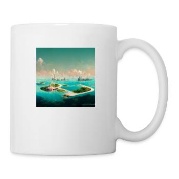 Peinture Future Paradise Island - Mug blanc - blanc - Droite
