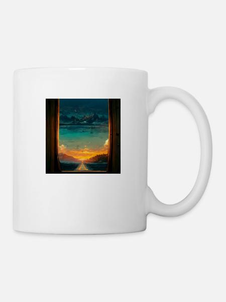 Paradise Island Painting - Tasse - Weiß
