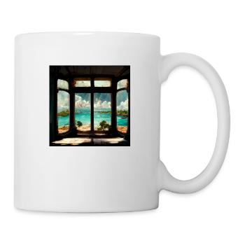 Paradise Island Painting - Tasse - Weiß - Rechts