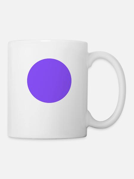 purple circle - Tasse - Weiß