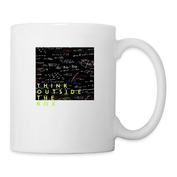Think outside the box positive thoughts happy - Mug - white - Right