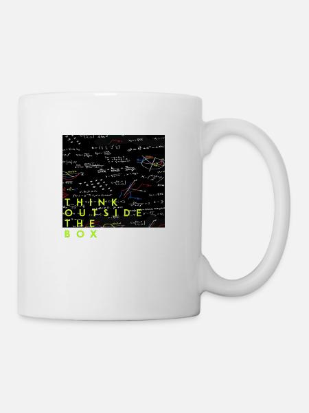 Denken Sie über den Tellerrand hinaus positive Gedanken glücklich - Tasse - Weiß