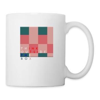 Denken Sie über den Tellerrand hinaus positive Gedanken glücklich - Tasse - Weiß - Rechts