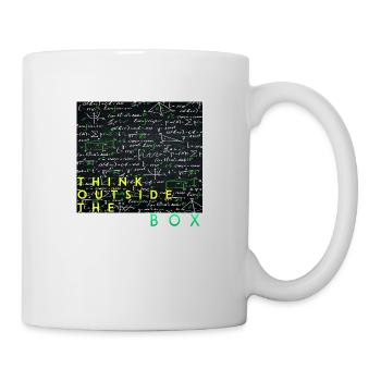 Denken Sie über den Tellerrand hinaus positive Gedanken glücklich - Tasse - Weiß - Rechts